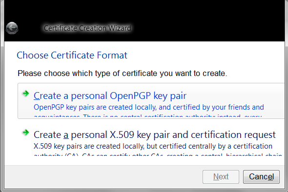 Explanation: How to make a new certificate